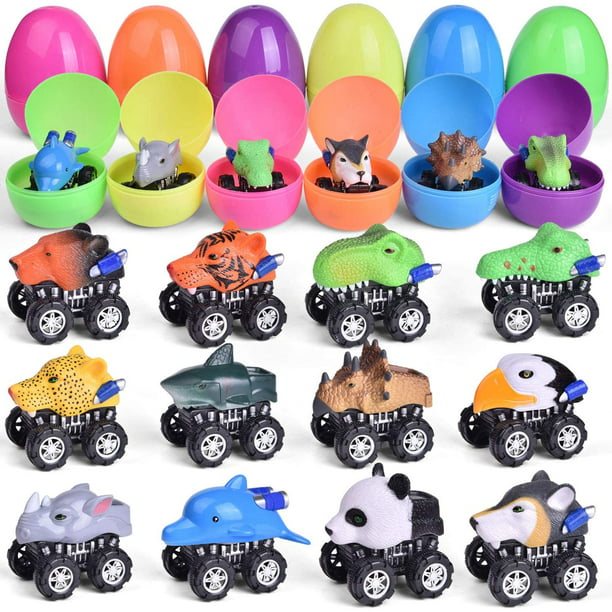 Plastic Race Car Easter Eggs 12 ct Novelty Toys 